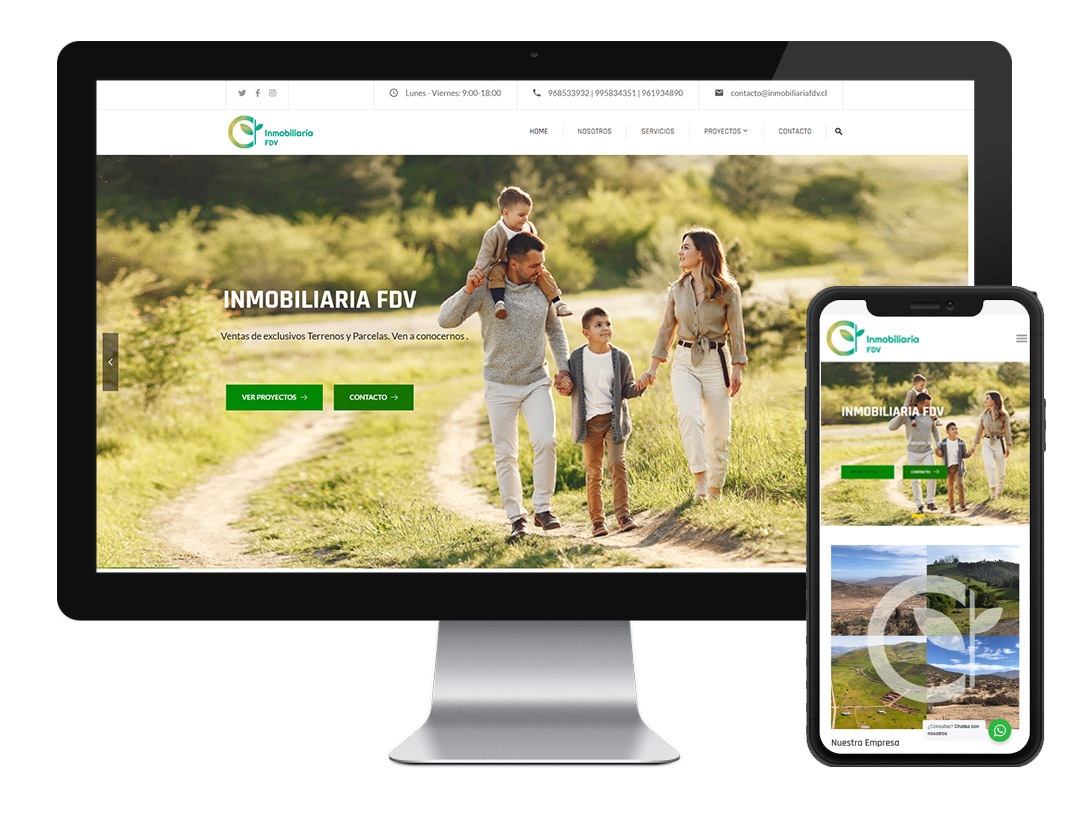 portafolio página web inmobiliaria fdv